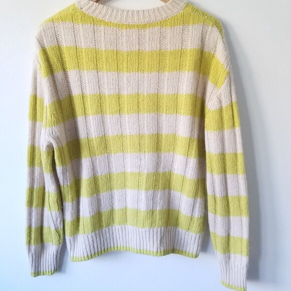 Lanius Wool Alpaca Blend Crew Neck Striped Relaxed Pull Over Sweater Size 36 - Picture 8 of 13